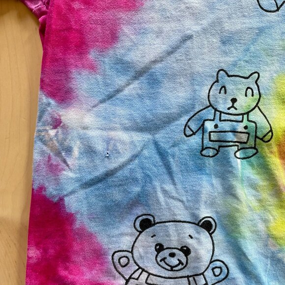 Teddy Fresh Unisex T-Shirt Hila Bear Designs size Medium CUSTOM TIE-DYED - Picture 4 of 9